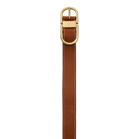 Women\'s Leather Belt, Brown Double D-link, L🥺